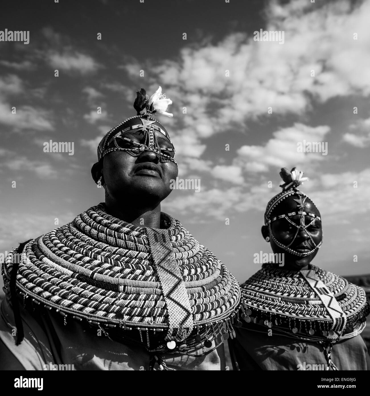 Rendille Tribeswomen, Turkana Lake, Loiyangalani, Kenya Stock Photo