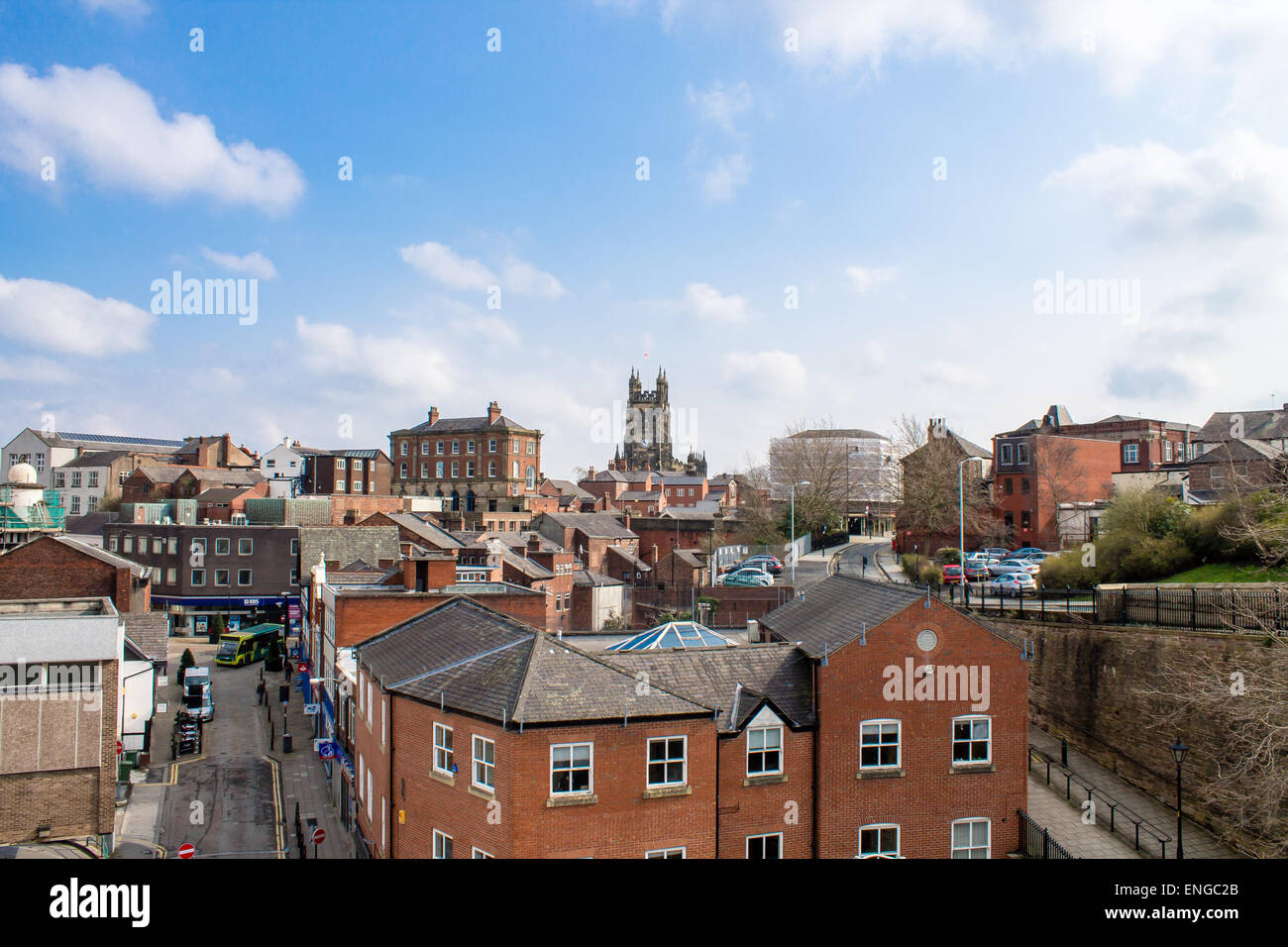 Cityscape in market town of Stockport, United Kingdom Stock Photo Alamy