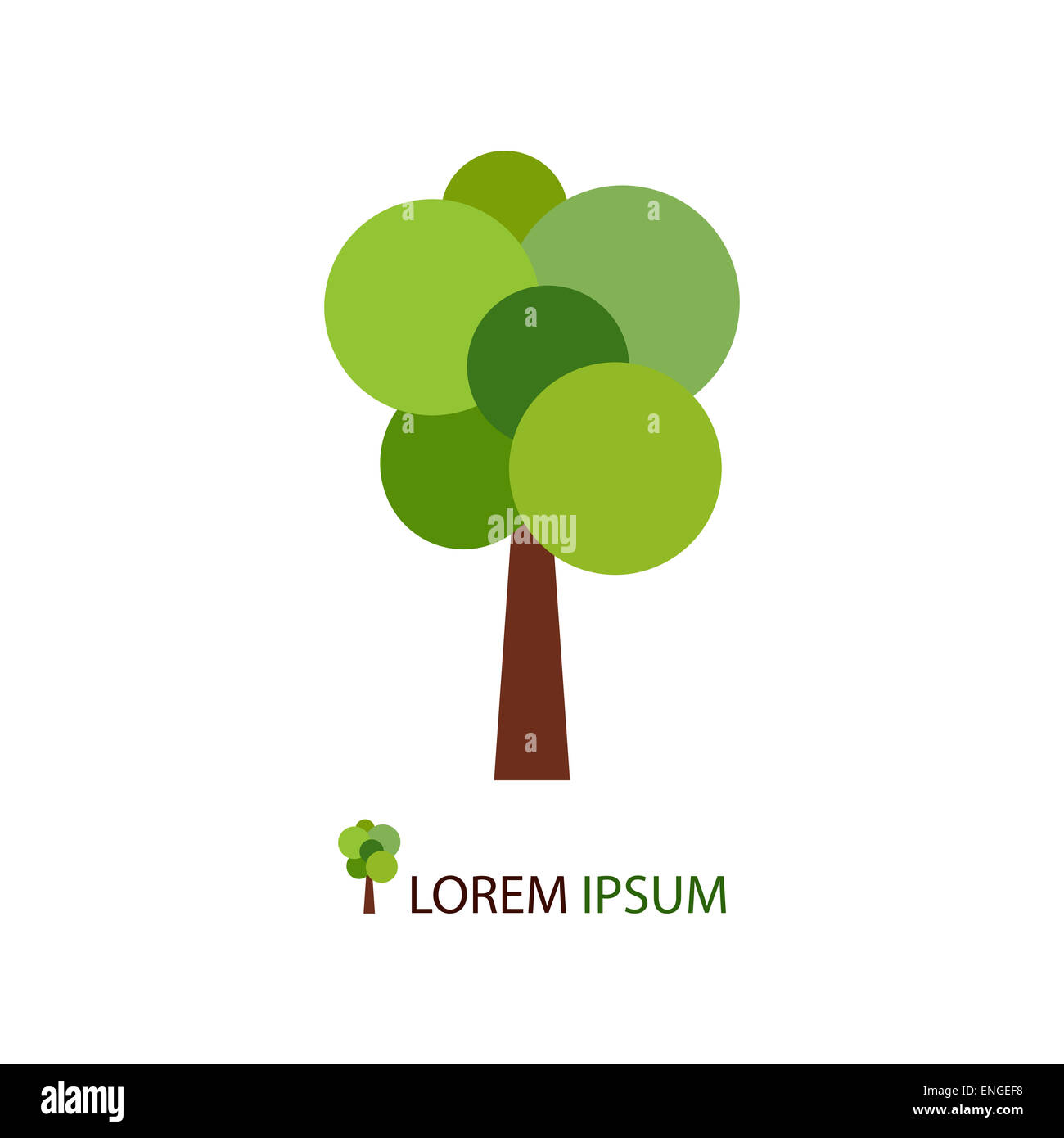 Abstract green tree as logo Stock Photo - Alamy