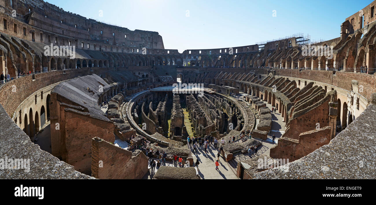 Rome the Colosseum amphitheatre built by Emperor Vespasian Stock Photo