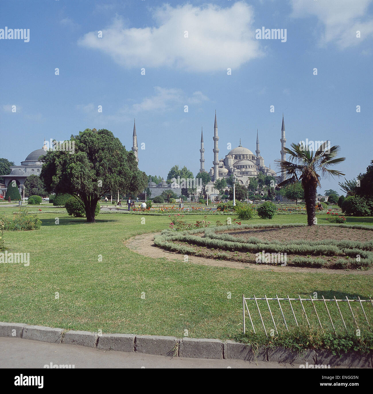 Türkei, Istanbul, Blaue Moschee mit Park Stock Photo