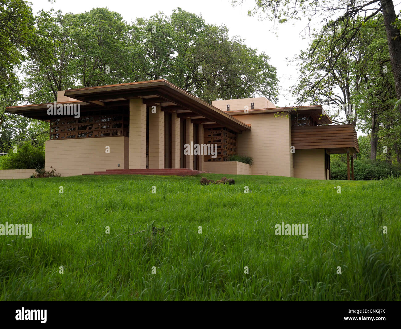 The Gordon House in Silverton, Oregon, USA. Designed by Frank Lloyd