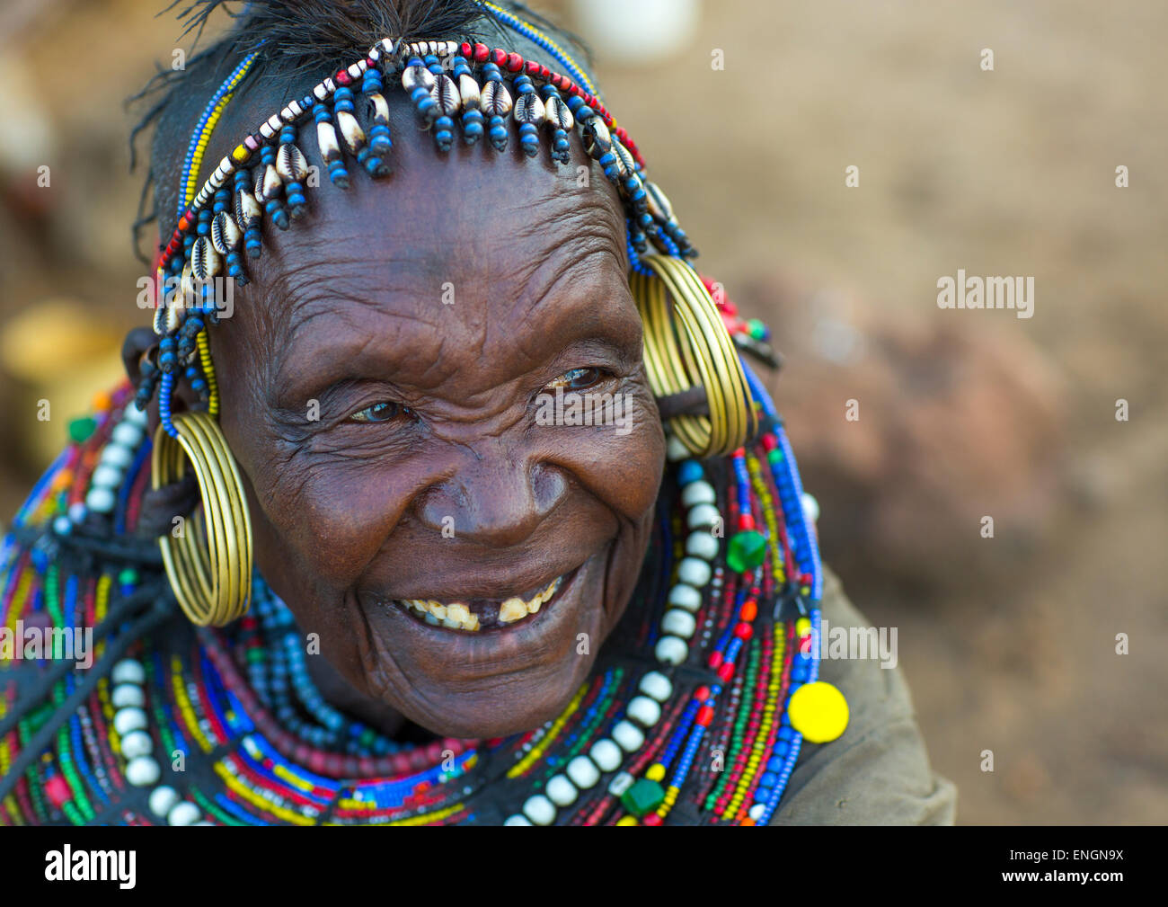 A Pokot Woman Wears Large Necklaces Made From The Stems Of Sedge Grass ...