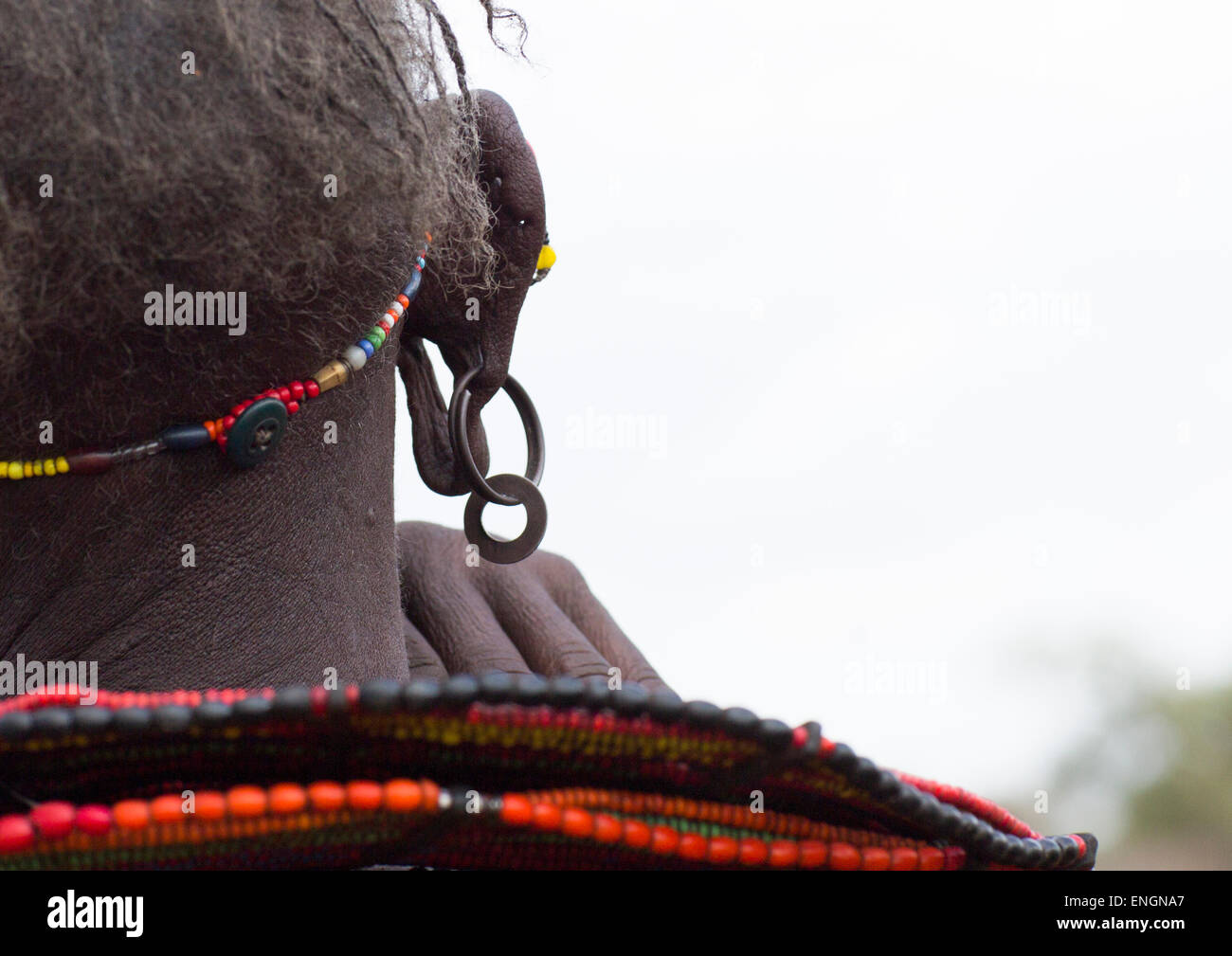 A Pokot Woman Wears Large Necklaces Made From The Stems Of Sedge Grass ...