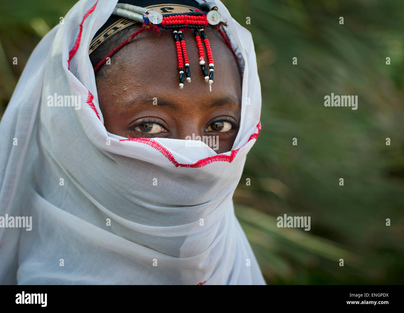 Gabbra Tribe Woman With Traditional Headgear, Chalbi Desert, Kalacha ...