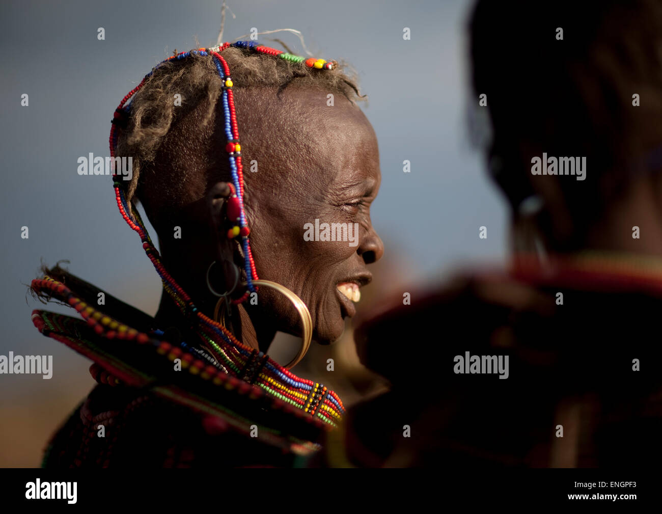 A Pokot Woman Wears Large Necklaces Made From The Stems Of Sedge Grass ...