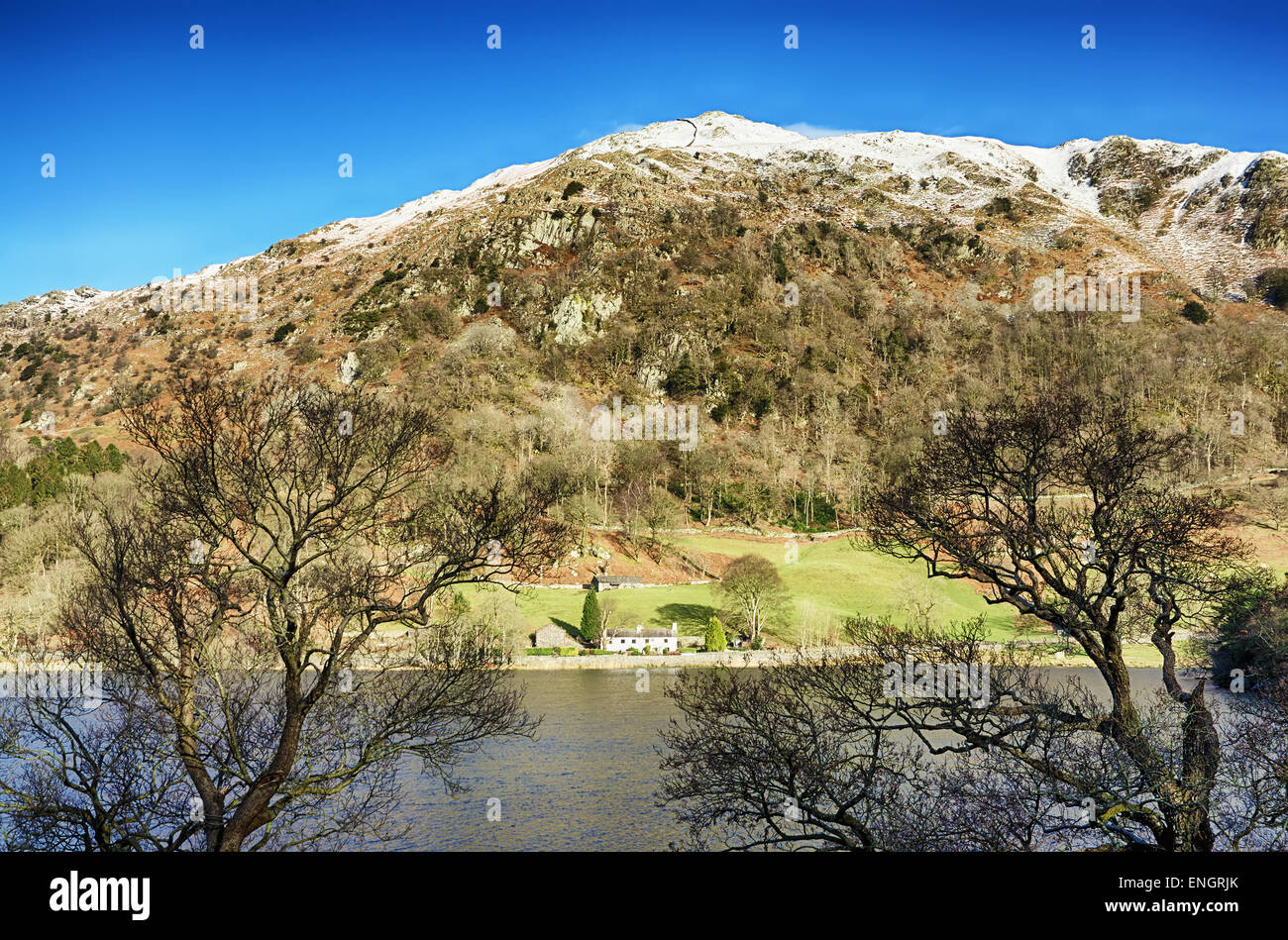 Rydal Water and Nab Scar Stock Photo