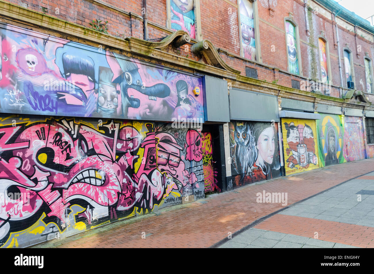 Graffiti in Garfield Street, Belfast Stock Photo