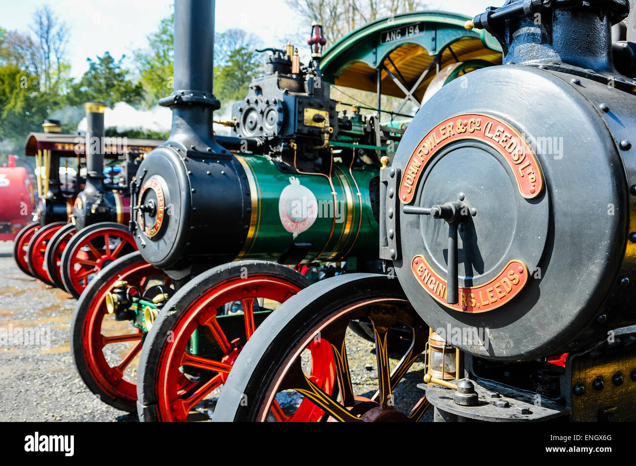 Traction engines at a steam fair Stock Photo - Alamy