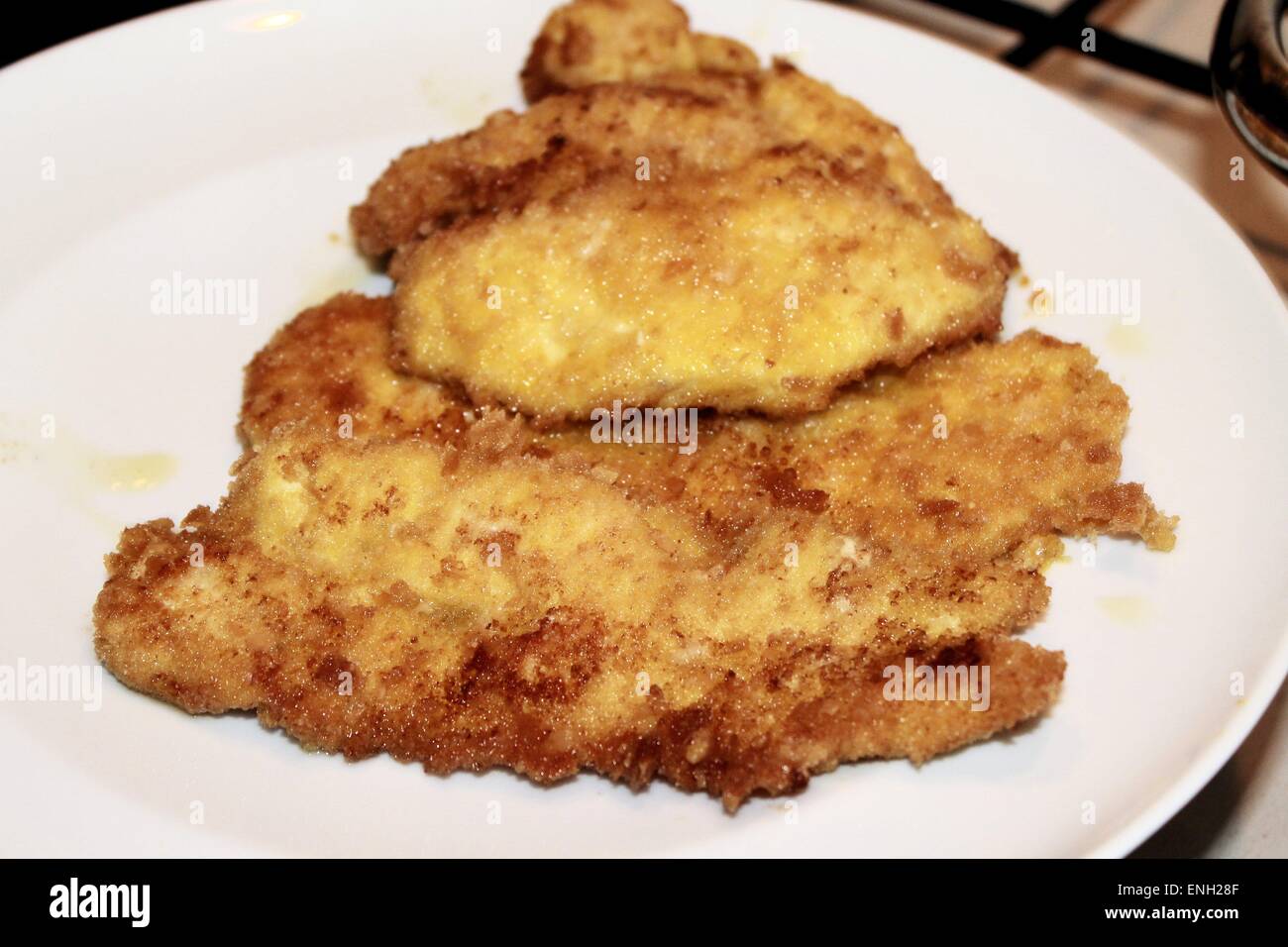 meat chicken breaded Stock Photo