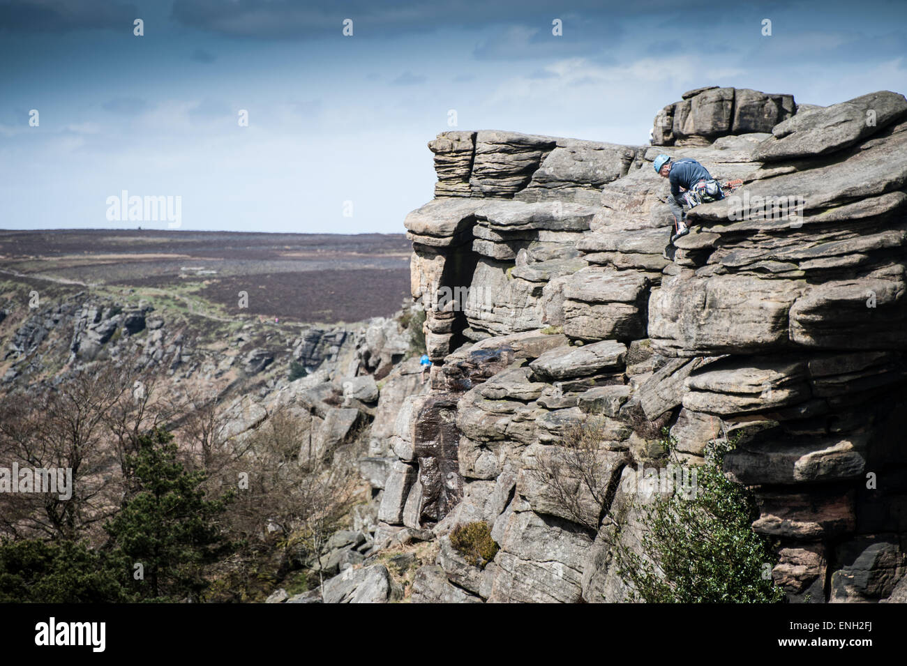 Stanage Edge in the Peak District Stock Photo