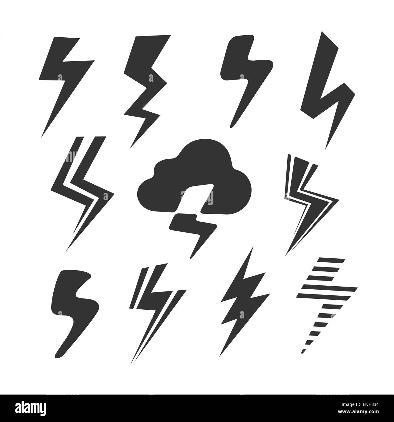 Lightning bolt electric thunder Cut Out Stock Images & Pictures - Alamy