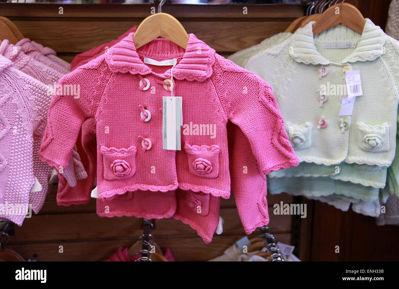 Childrens Cardigans For Sale in Ireland Stock Photo