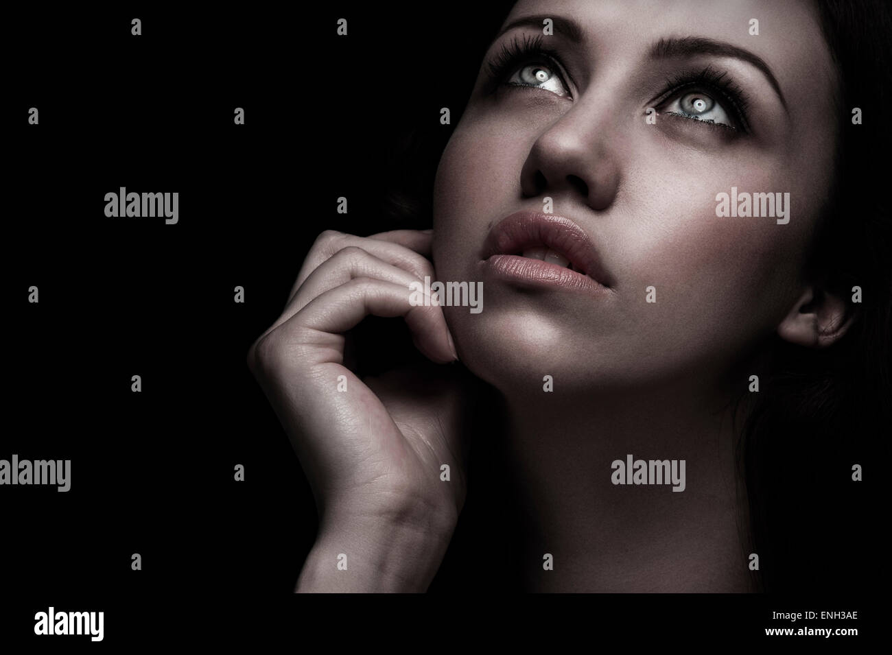 Female dark eyes hi-res stock photography and images - Alamy