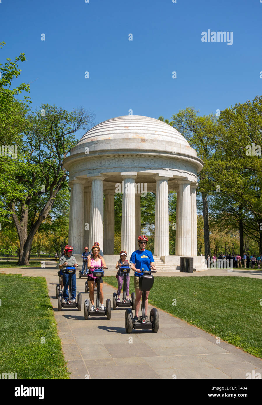 WASHINGTON, DC, USA Tourists riding Segway electric vehicles, in