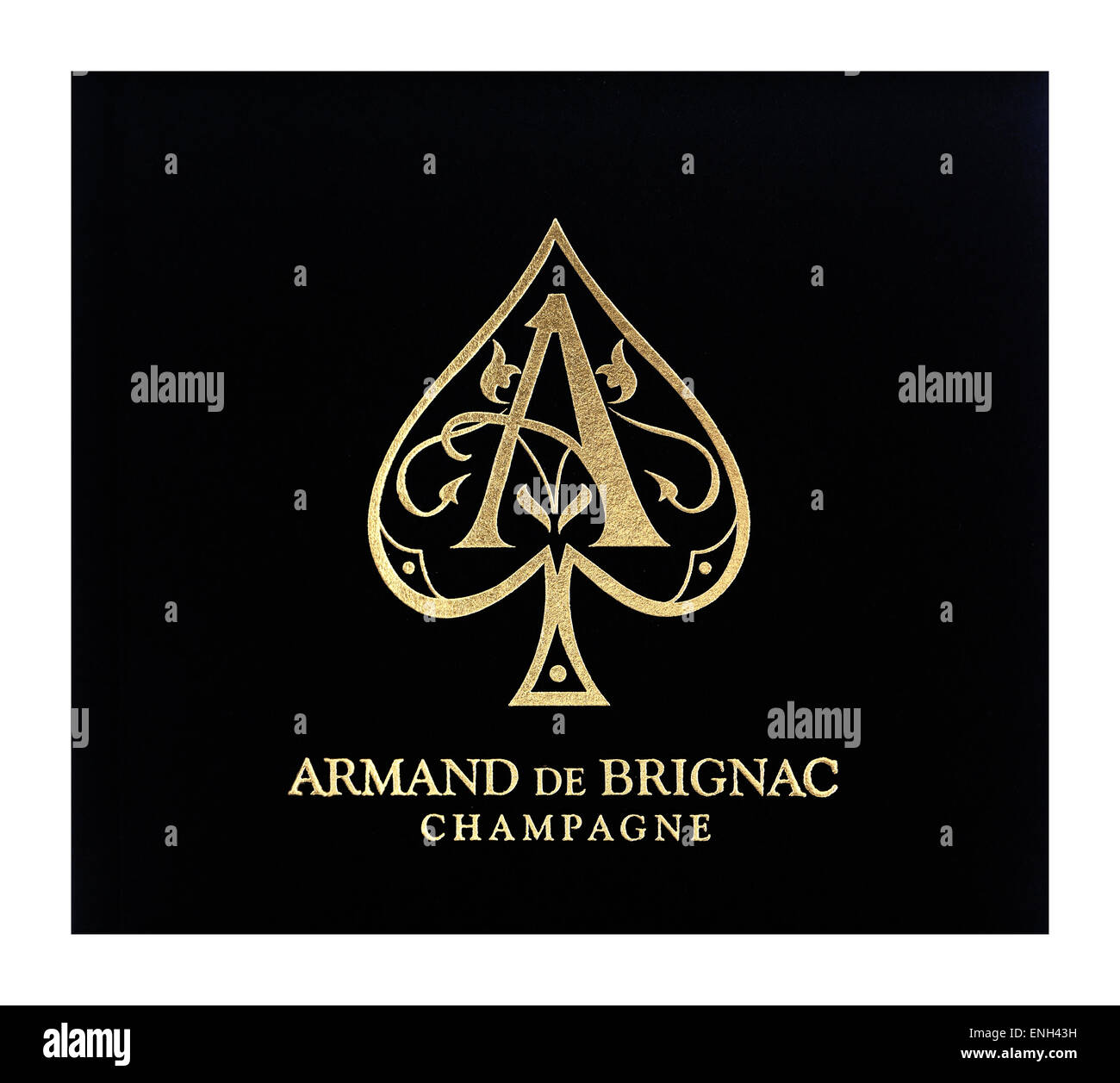 Armand de Brignac 'Ace of Spades' luxury champagne label Stock Photo - Alamy