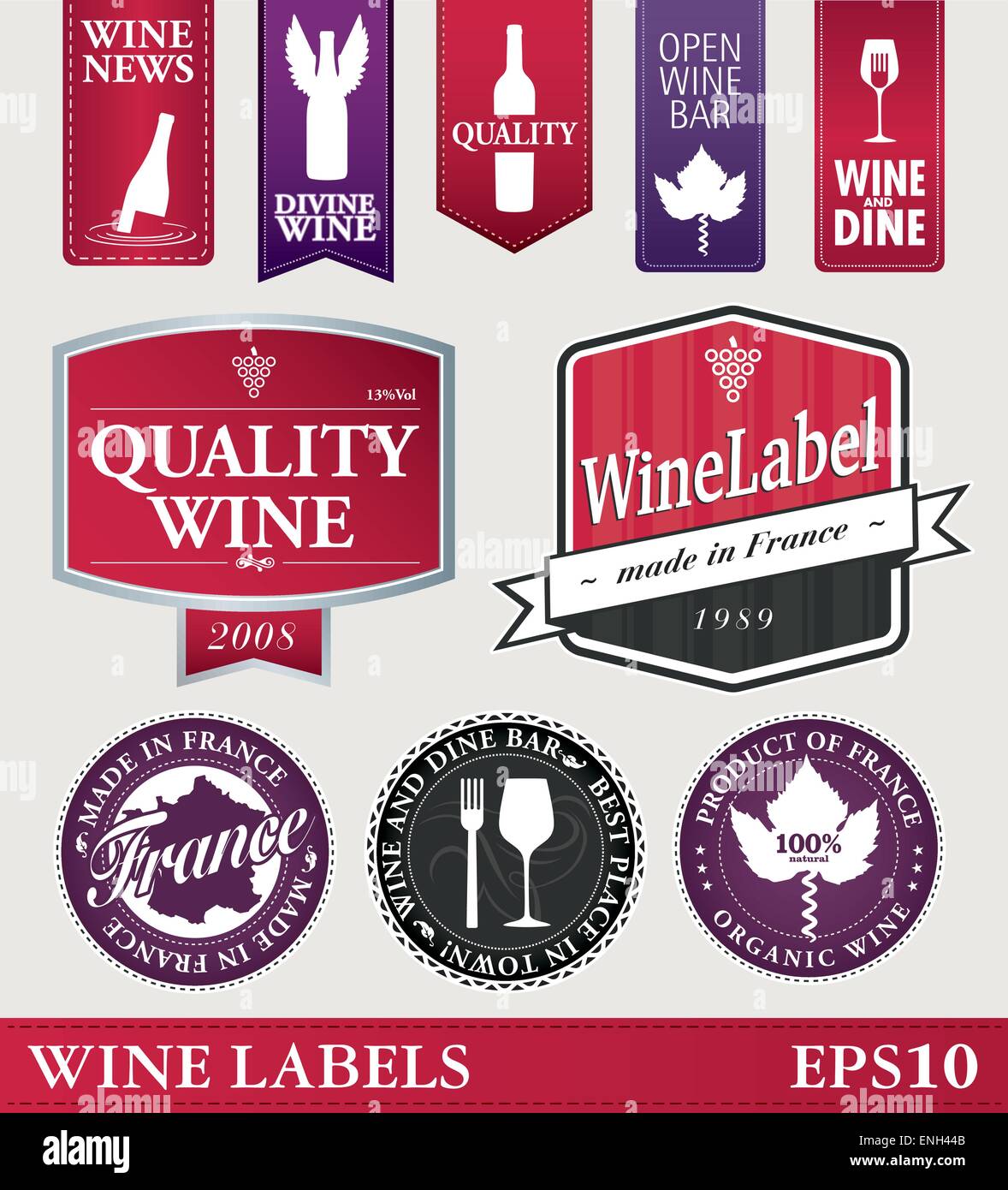 Vector wine labels Stock Vector