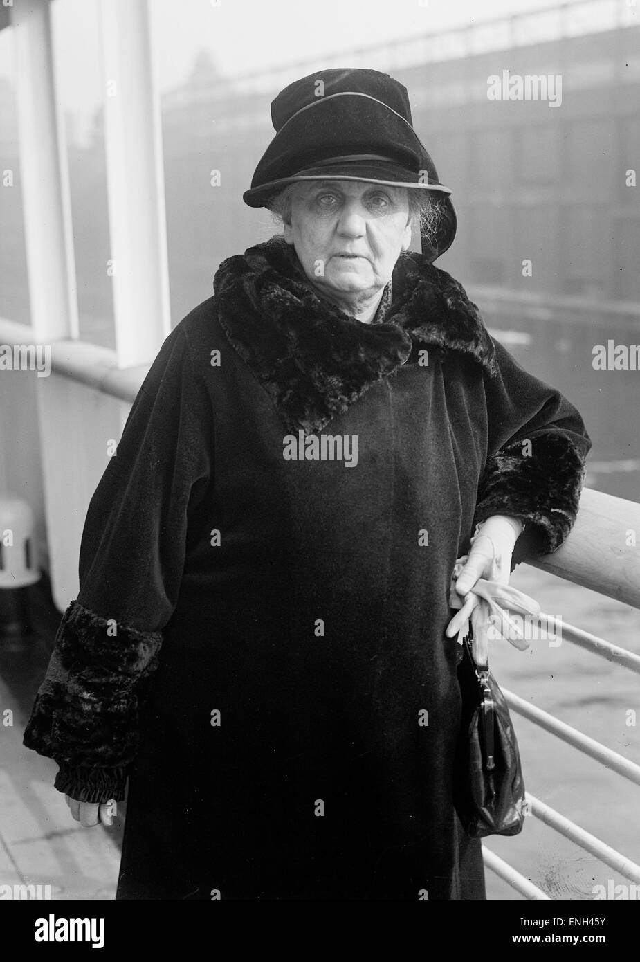 Jane Addams, pioneer American settlement social worker, public philosopher, sociologist, author, and leader in women's suffrage and world peace. Nobel Peace Prize winner in 1931 Stock Photo