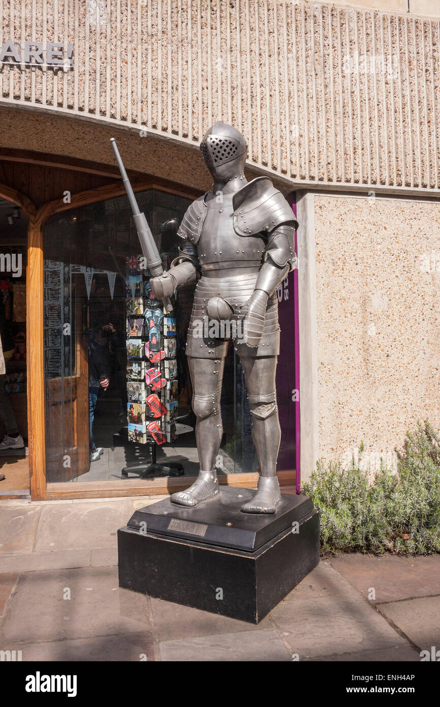 A replica of Henry VIII suit of armour at the Tower of London, UK Stock