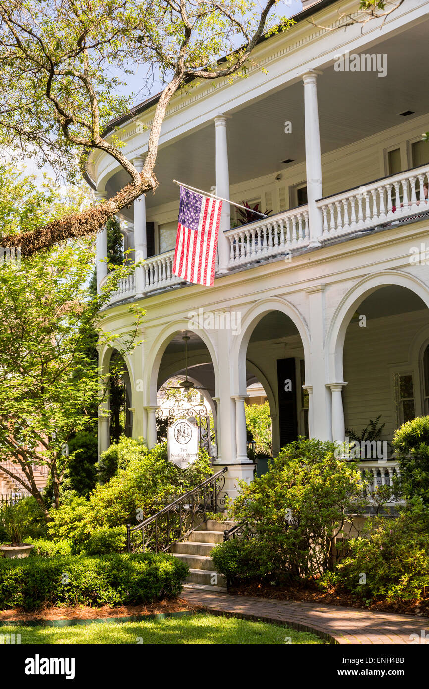 Queen Anne style home now Two Meeting Street Inn in historic Charleston, SC Stock Photo Alamy