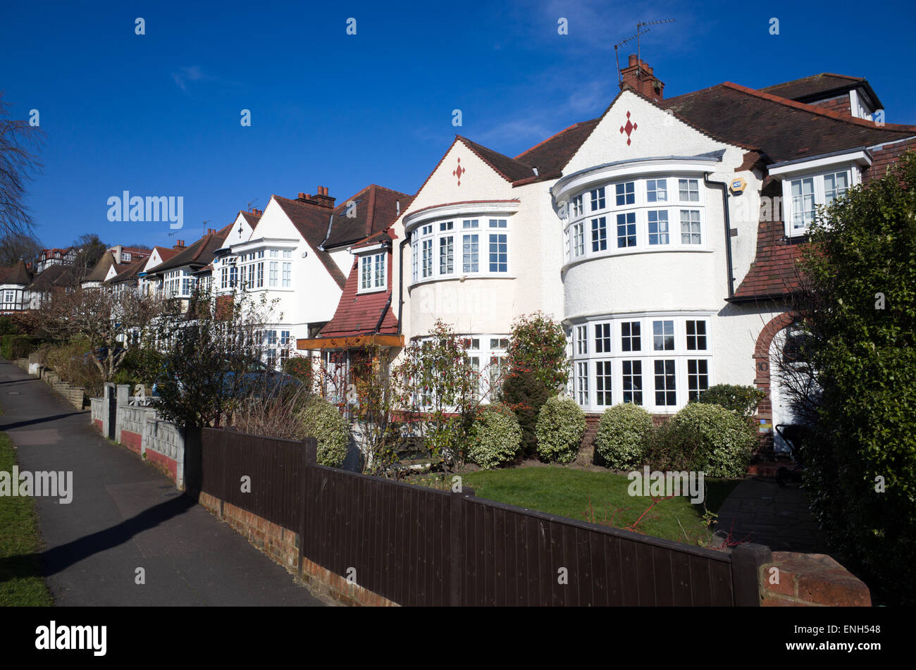 Houses On The Holly Lodge Estate, Highgate, London, England, UK Stock ...