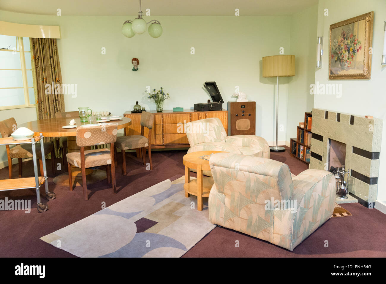 1930s Period Room In The Geffrye Museum Shoreditch London