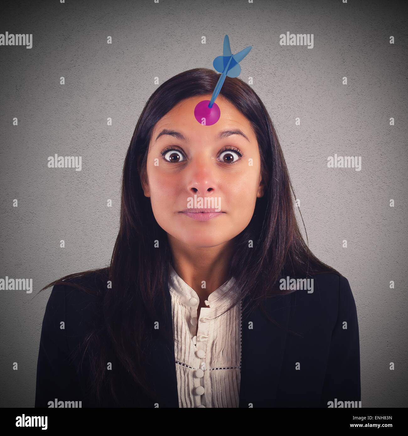 Hit by a dart Stock Photo Alamy