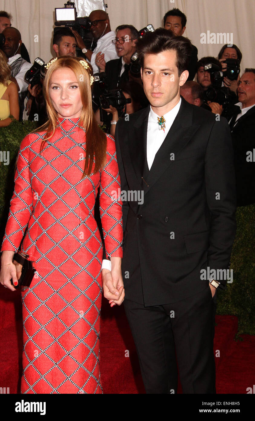 New York, USA. 4th May, 2015. MARK RONSON and JOSEPHINE DE LA BAUME attend the Costume Institute Benefit gala celebrating the opening of the new exhibit of 'China: Through the Looking Glass' held at the Metropolitan Museum of Art. Credit:  Nancy Kaszerman/ZUMAPRESS.com/Alamy Live News Stock Photo
