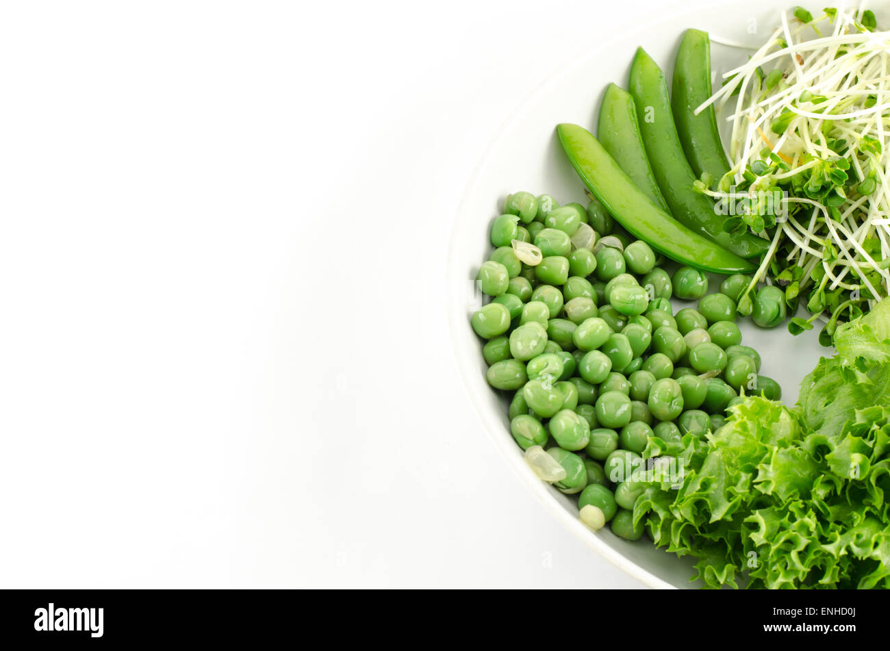 healthy food green vegetable isolated on white background Stock Photo