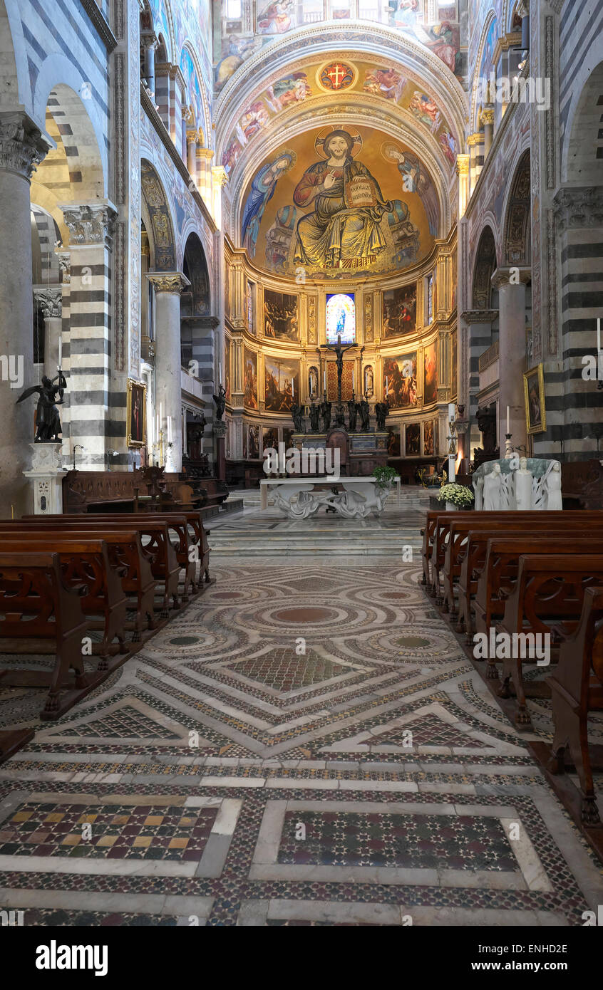 Inside the Cathedral of Pisa, Pisa, Tuscany, Italy Stock Photo