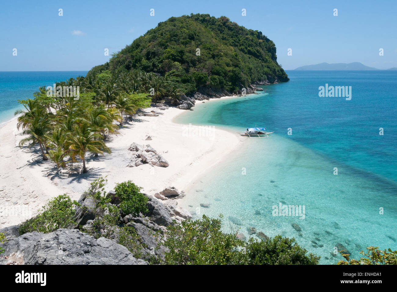 South Sea island, Cabugao Gamay Island, Philippines Stock Photo