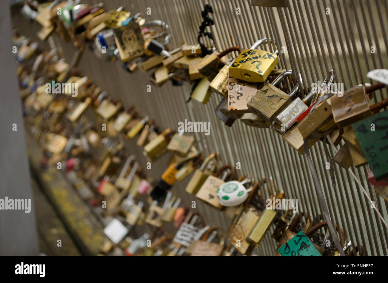 Padlock Bridge, Paris, France Stock Photo Alamy
