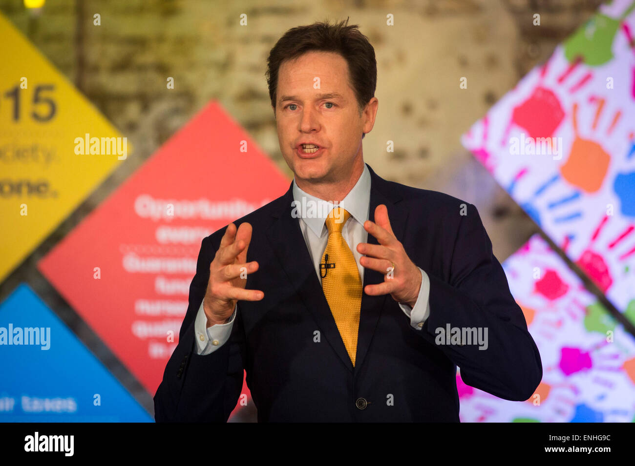 Liberal Democrat party general election manifesto launch in London 2015 ...