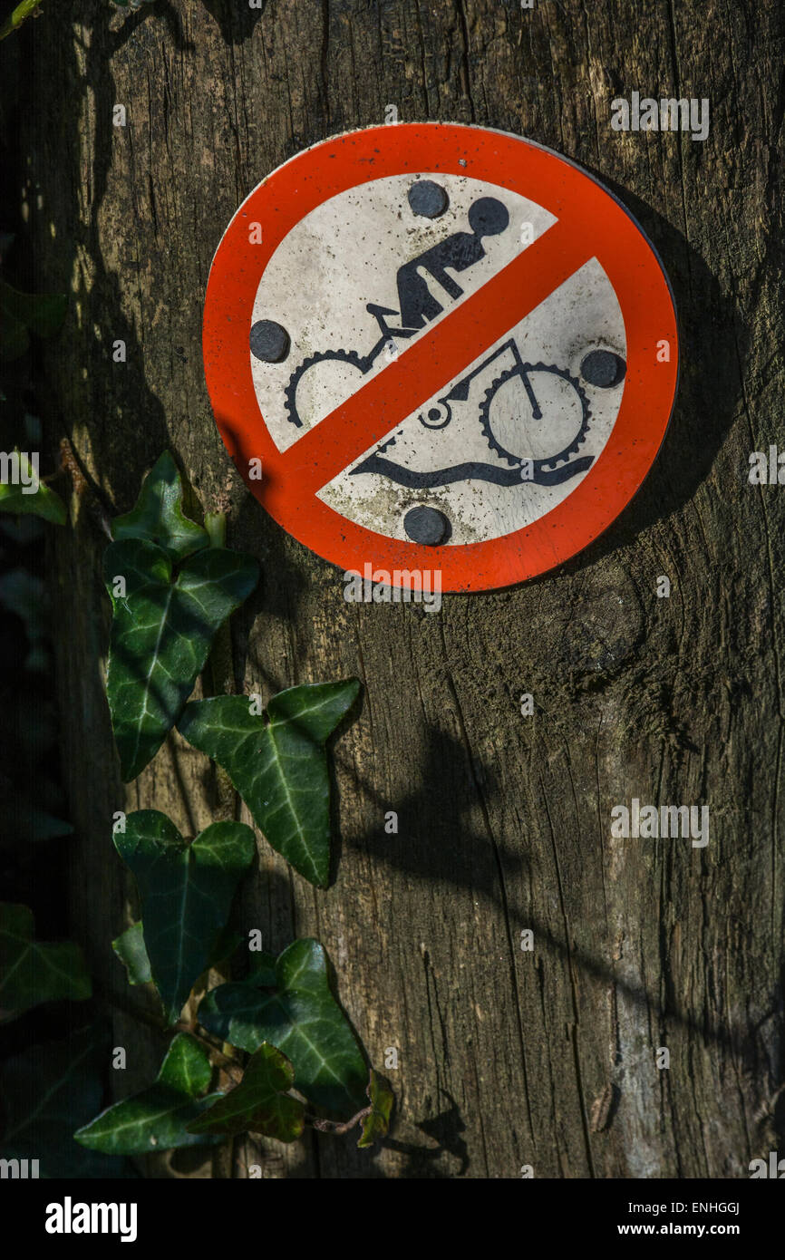 cycling on a footpath