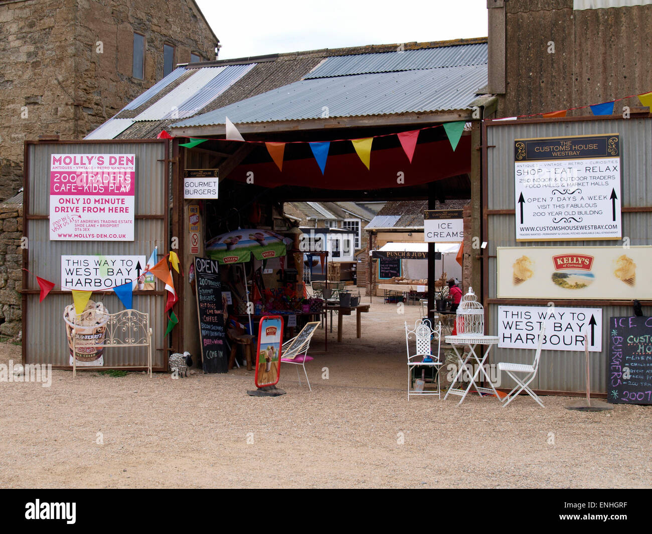 The Customs House, West bay, Dorset, UK a complex of traders selling