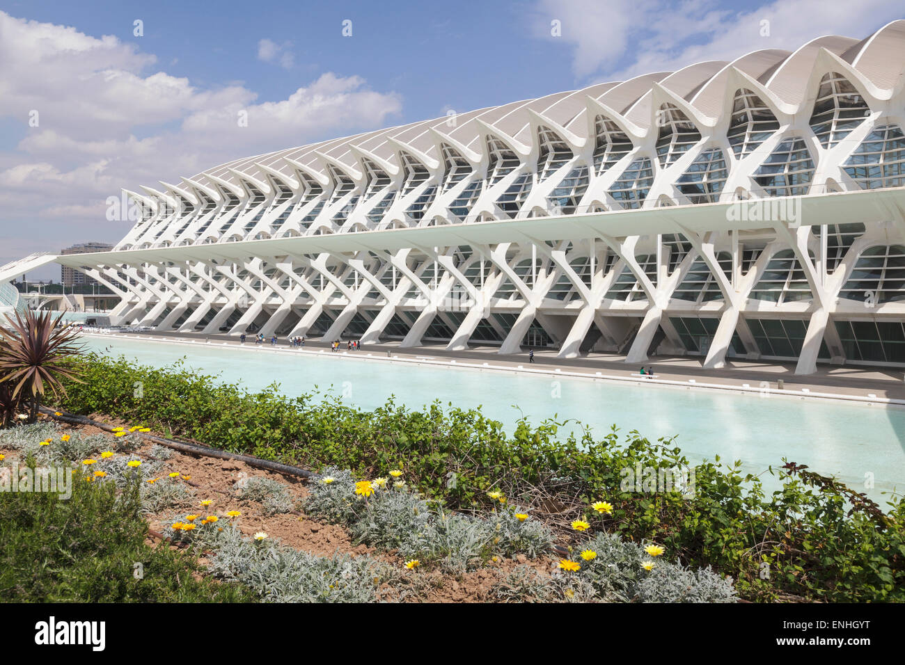 The City of Arts and Sciences,  Science Museum Prince Philip, Valencia, Spain Stock Photo