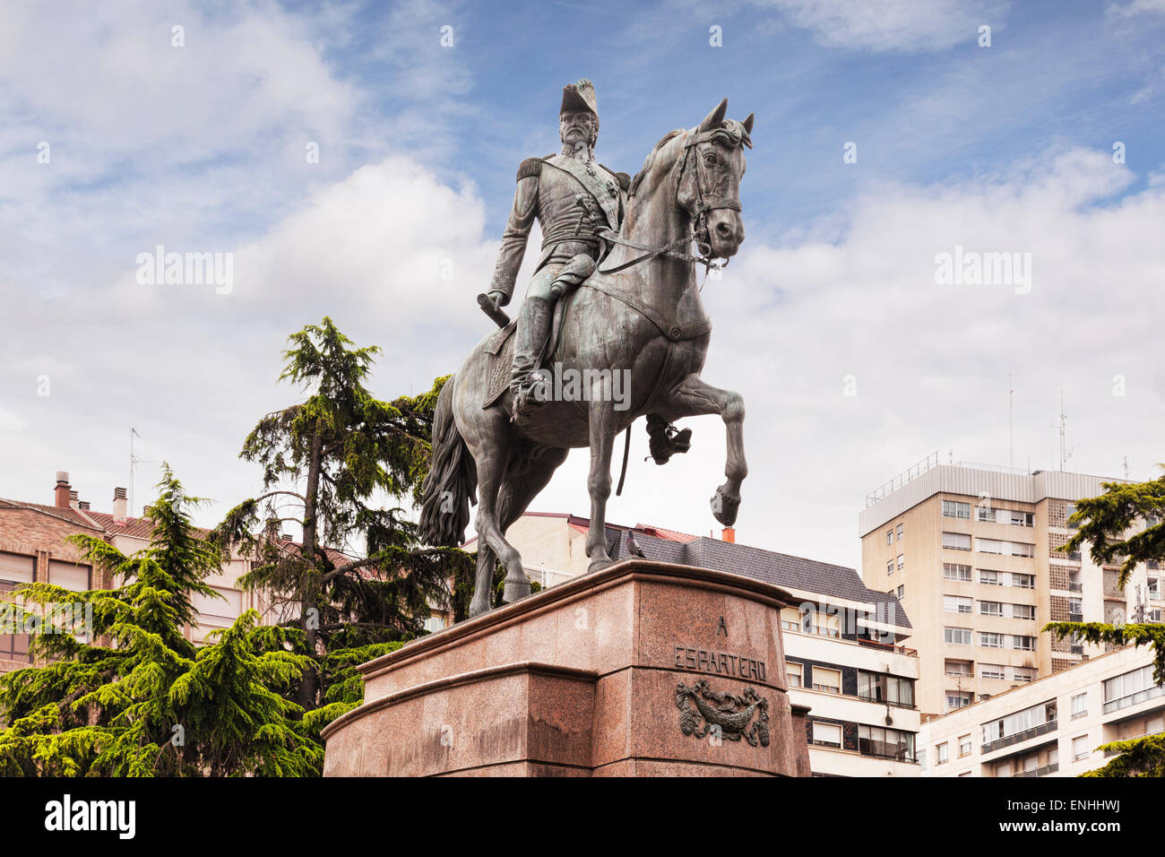 Statue of General Espartero, Logrono, La Rioja, Spain Stock Photo
