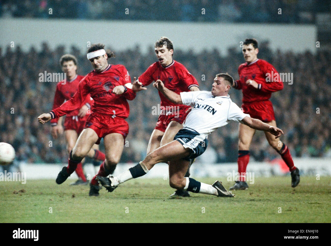 FA Cup fourth round match at White Hart lane. Tottenham Hotspur 4 v Stock Photo ...1300 x 965