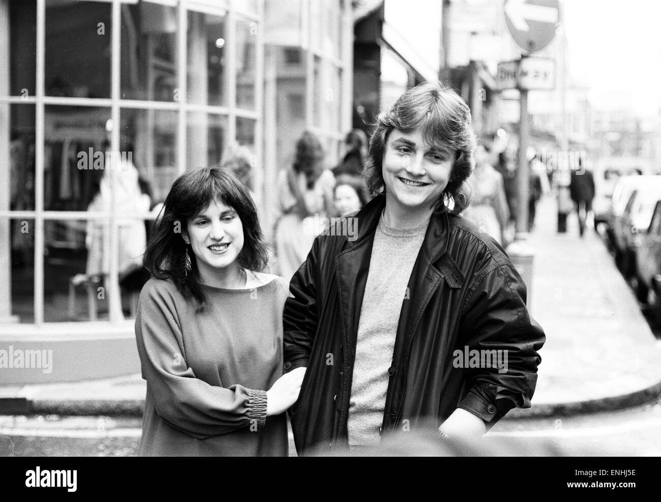 David & Elizabeth Emanuel, fashion designers, phootographed in Brooke Street, Mayfair, London, 11th March 1981. It was recently announced that they have been chosen to design the wedding dress of Lady Diana Spencer. Stock Photo