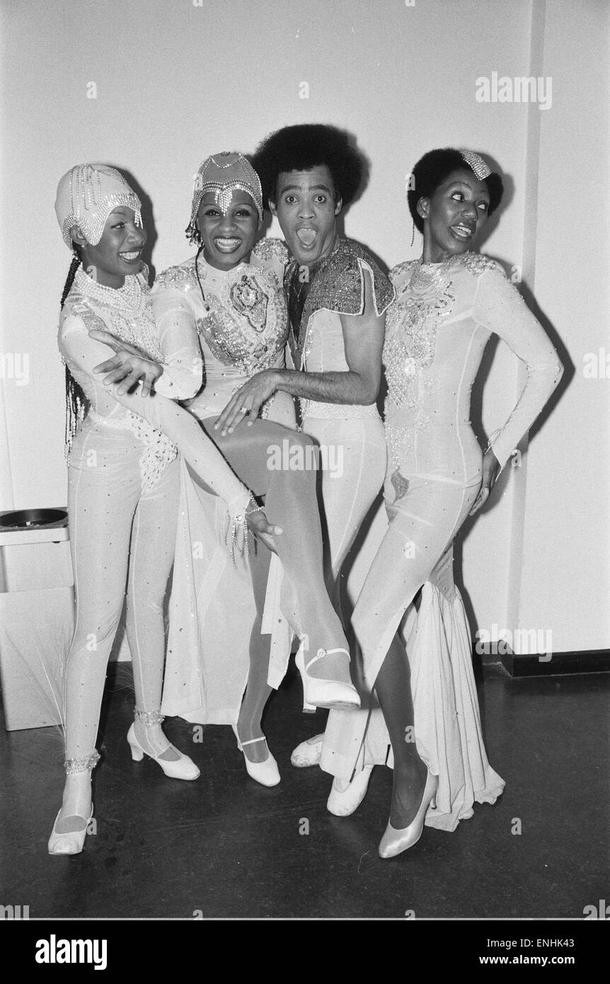 'Boney M' dance group in Hamburg, Germany, after performing. 14th November 1978. Stock Photo