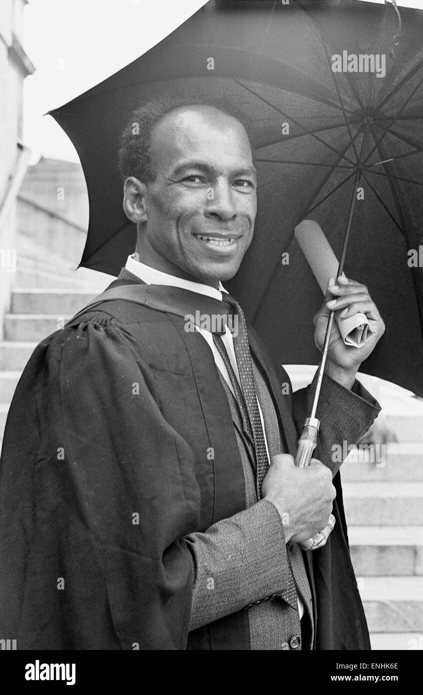 Cec Thompson (39), former Great Britain and Ireland professional Rugby League player, pictured after receiving Economics Degree from the University of Leeds, July 1968. Stock Photo