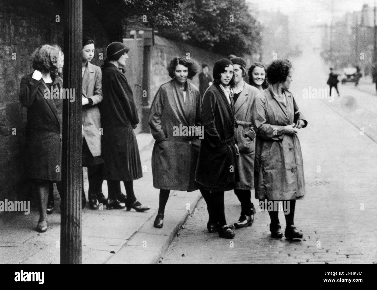 Group of Weavers on strike in Manchester, 17th August 1932. Stock Photo