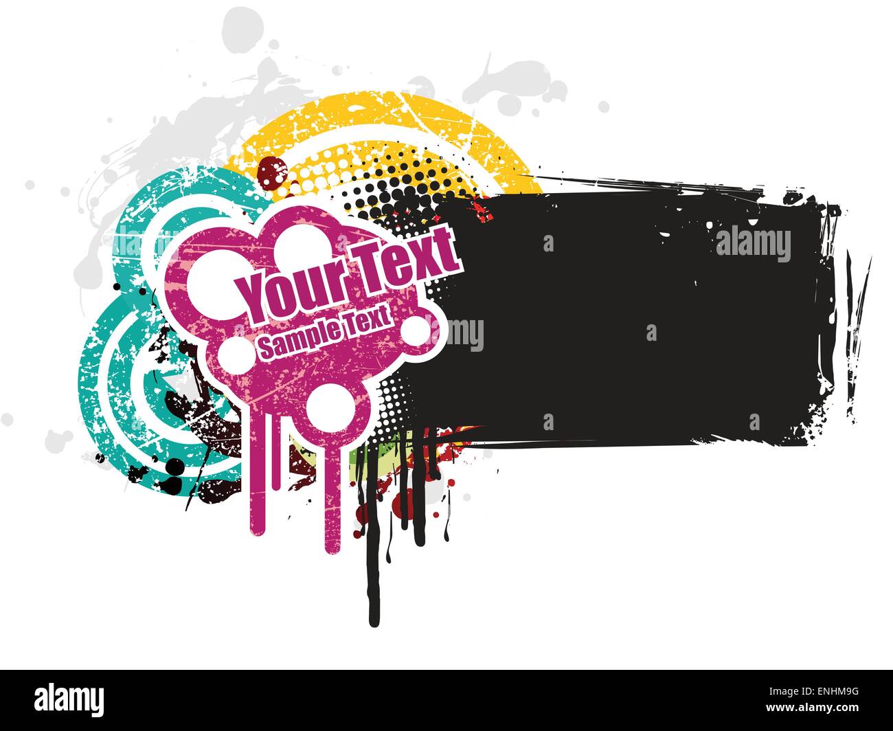 Vector grunge circles design with space for text Stock Vector Image ...