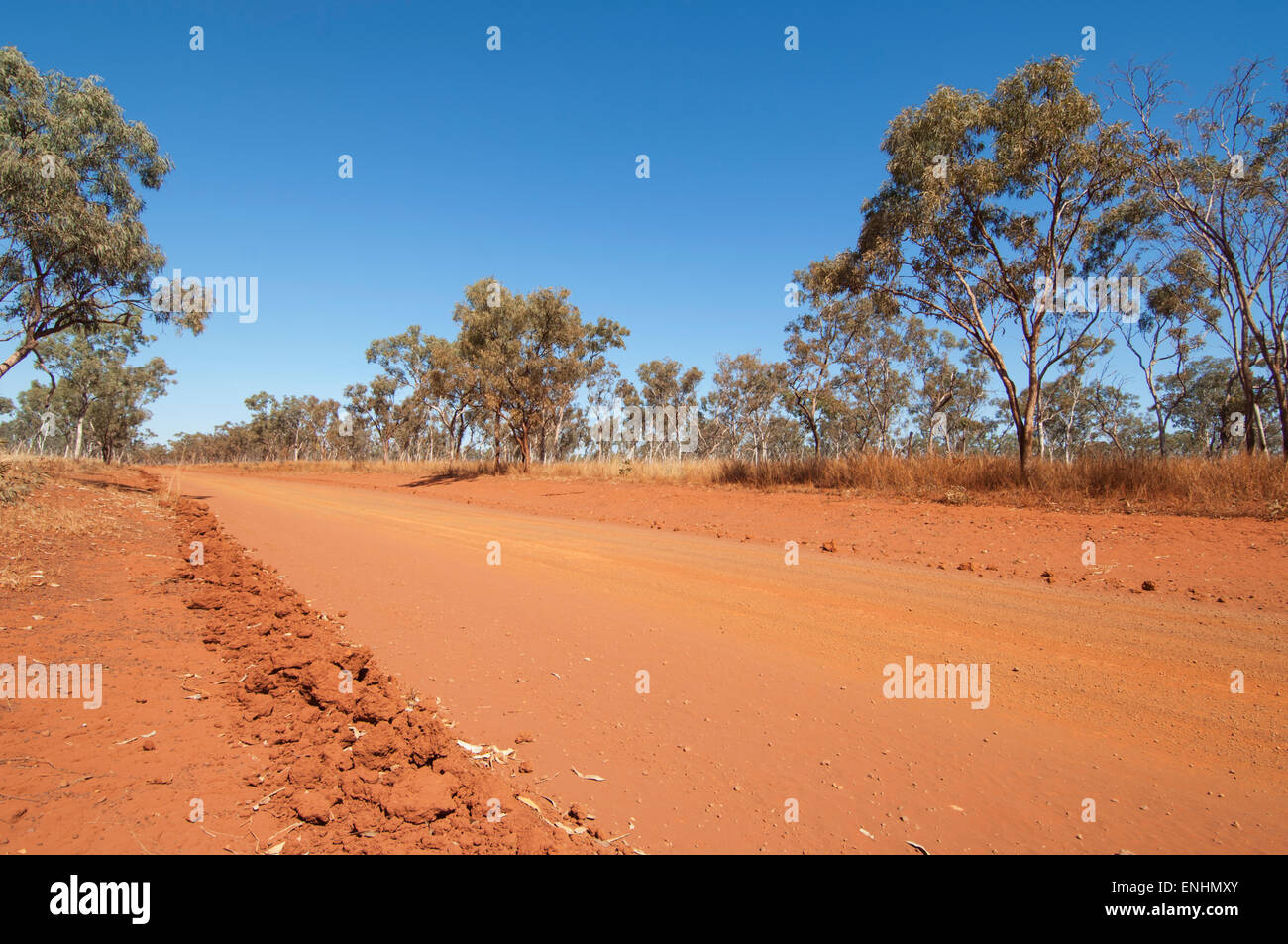 Red dust on the Gibb River Road, Kimberley Region, Outback, Western Australia, WA, Australia Stock Photo