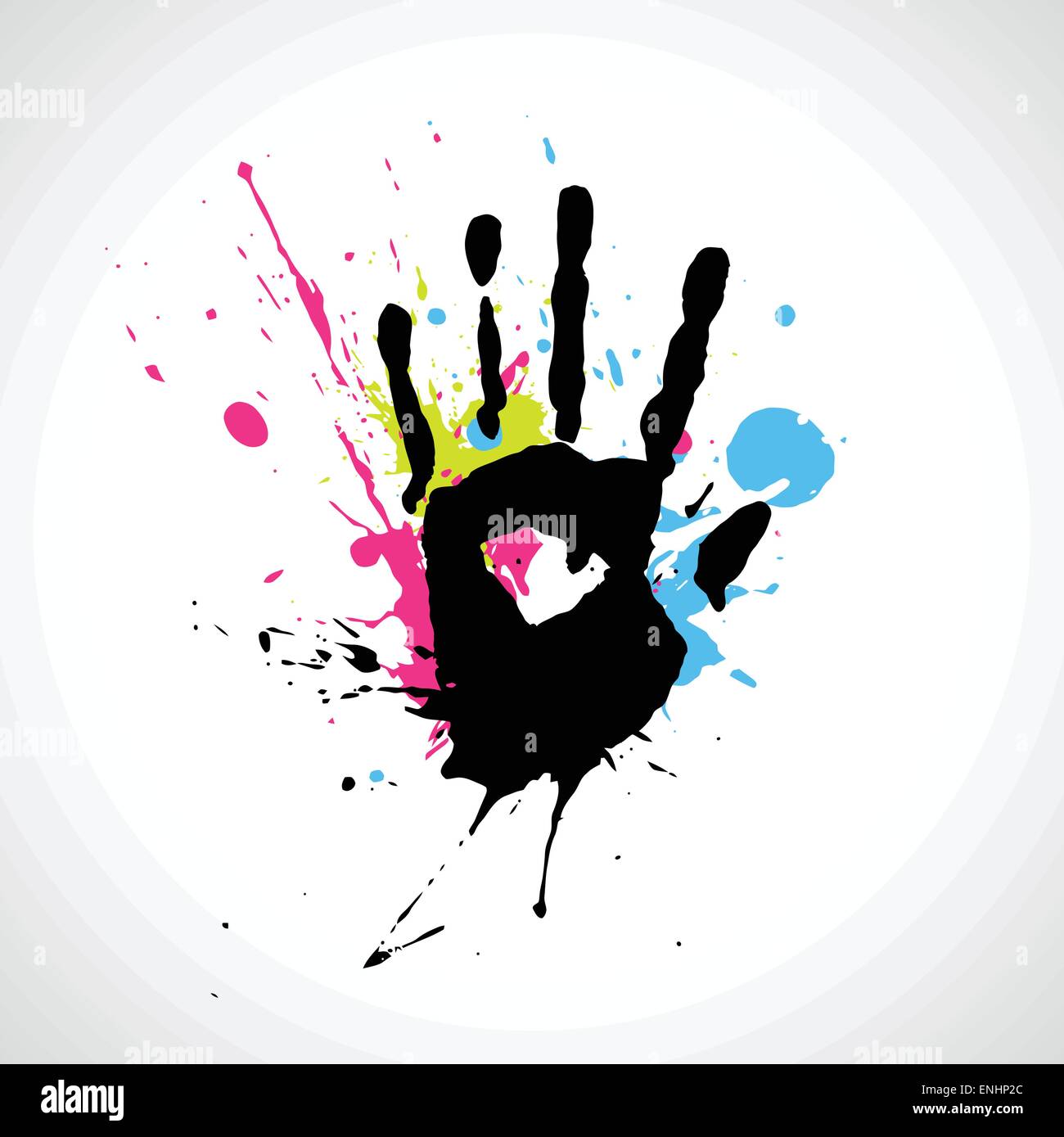 vector abstract grungy hand illustration Stock Vector
