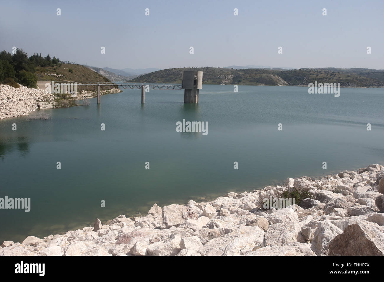 Asprokremmos reservoir, Cyprus, Stock Photo