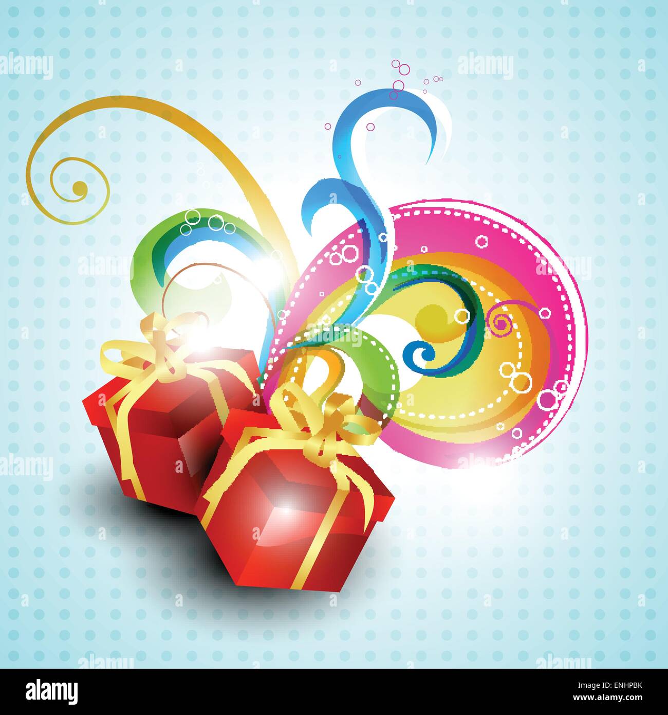 vector gift box on beautiful background Stock Vector Image & Art - Alamy