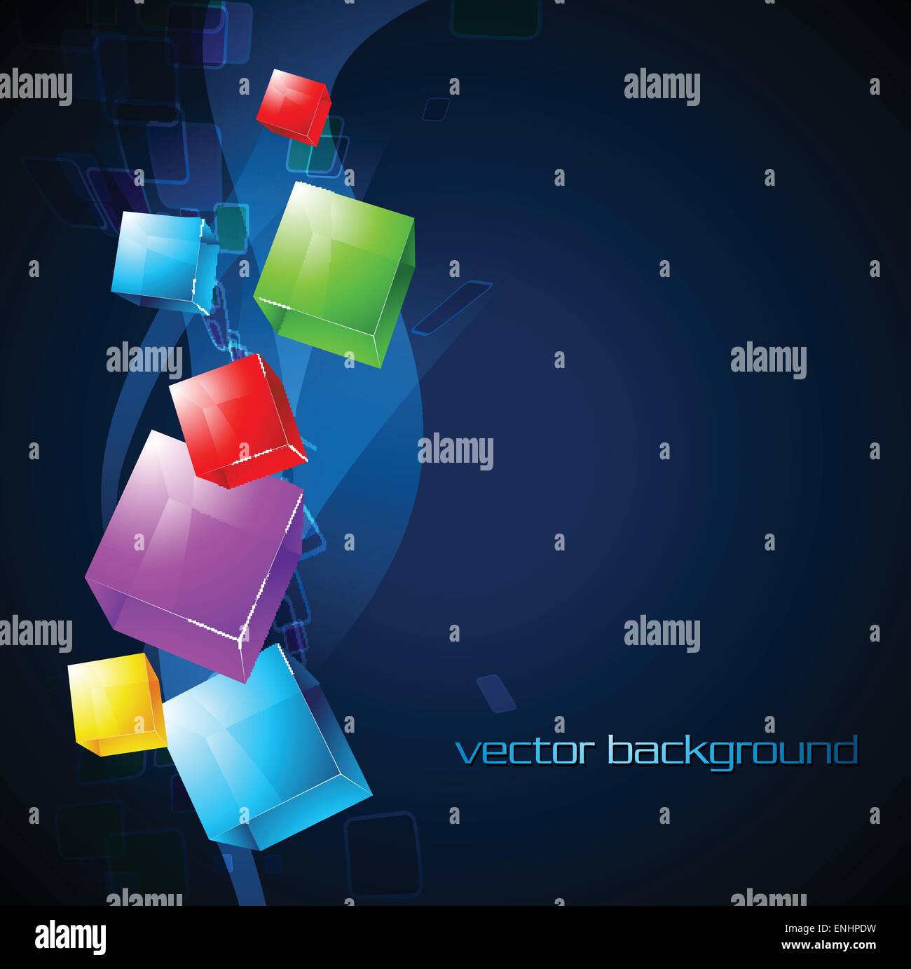 vector colorful box on blue background Stock Vector Image & Art - Alamy
