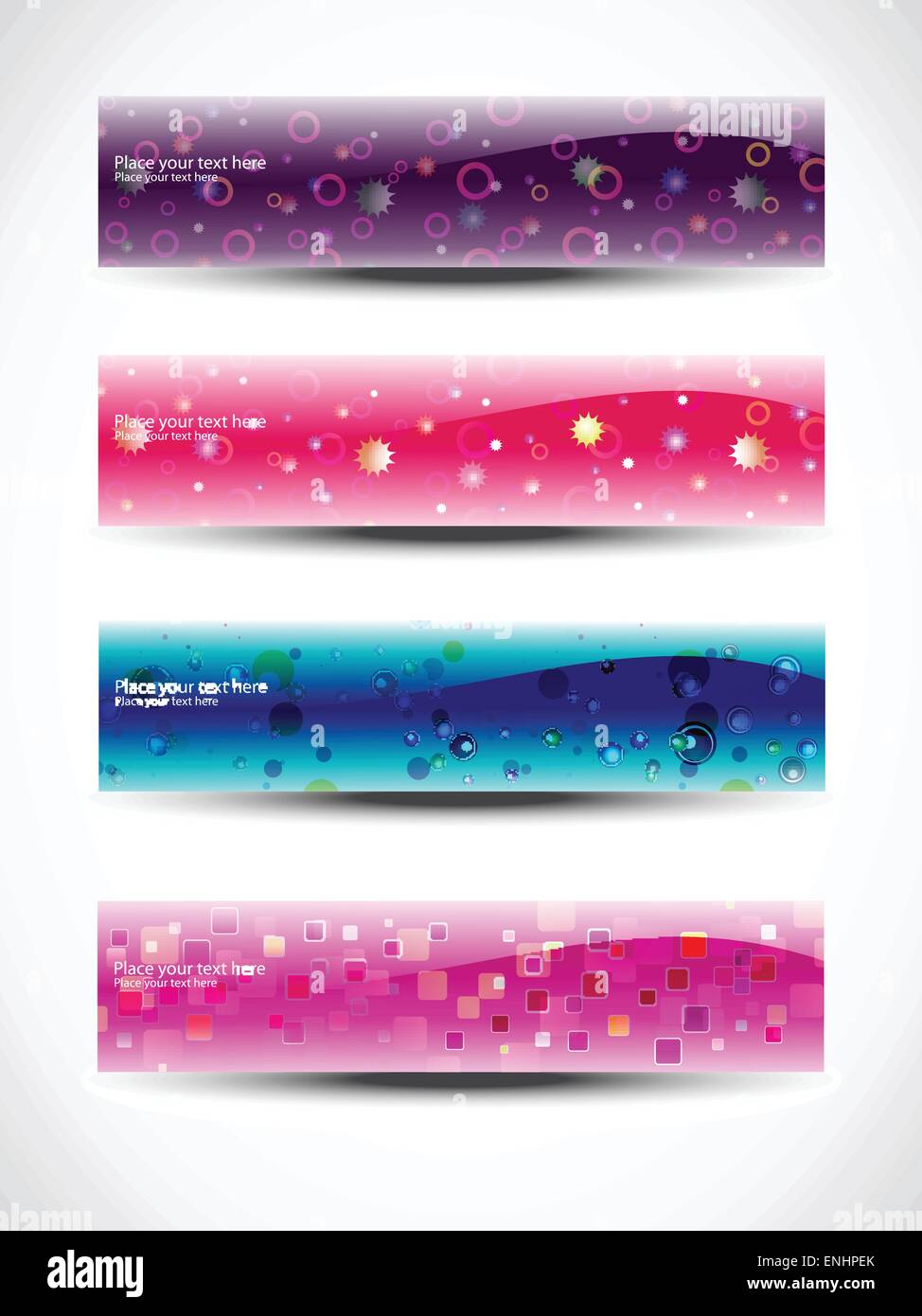 four colorful style banner set Stock Vector Image & Art - Alamy