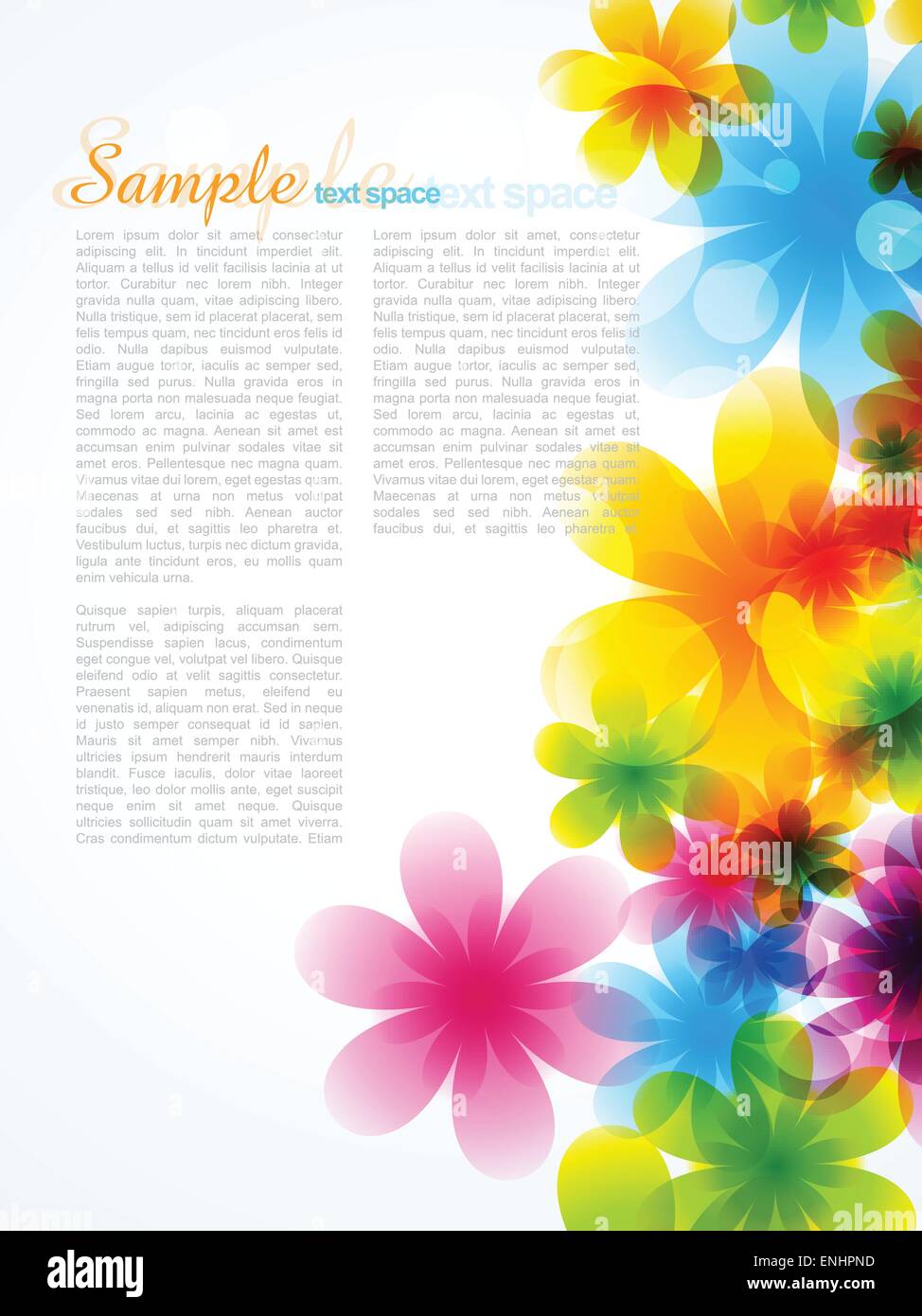 stylish beautiful flower background with space for your text Stock ...